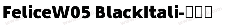 FeliceW05 BlackItali字体转换